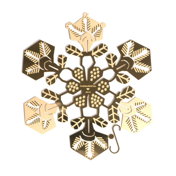 Snowflake sneeuwvlok messing 15cm - SALE