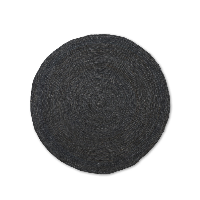 Ferm LIVING - Tapijt Eternal Round Jute - Black